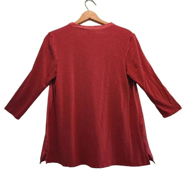 Anthropologie Dolan Blouse Top Women Small Left Coast Burnt Rust Orange Pullover - Picture 2 of 9